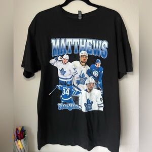 NHL austin matthew’s Black and Blue Graphic T-Shirt